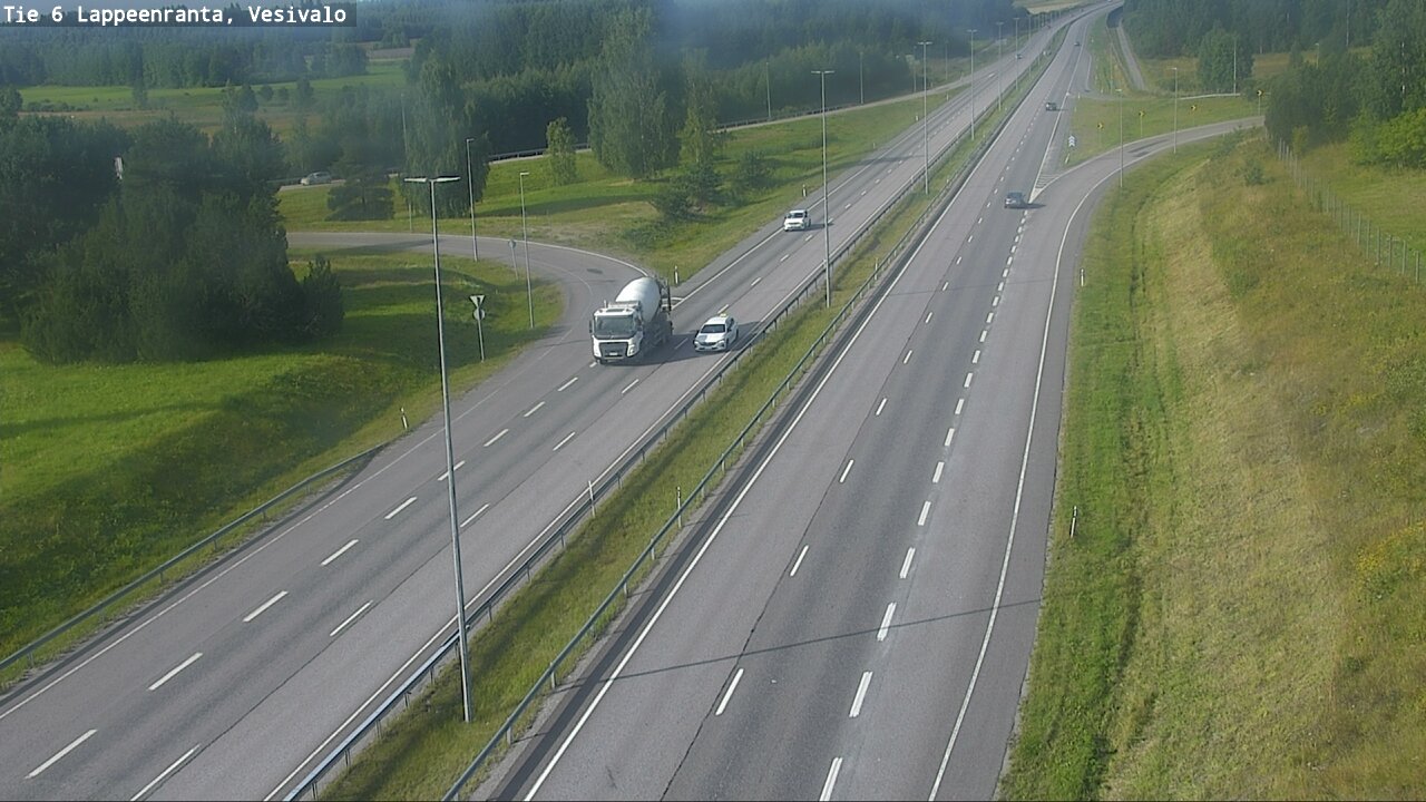 Weather Camera Image Road 6 Lappeenranta, Vesivalo, Lappeenranta, Etelä-Karjala