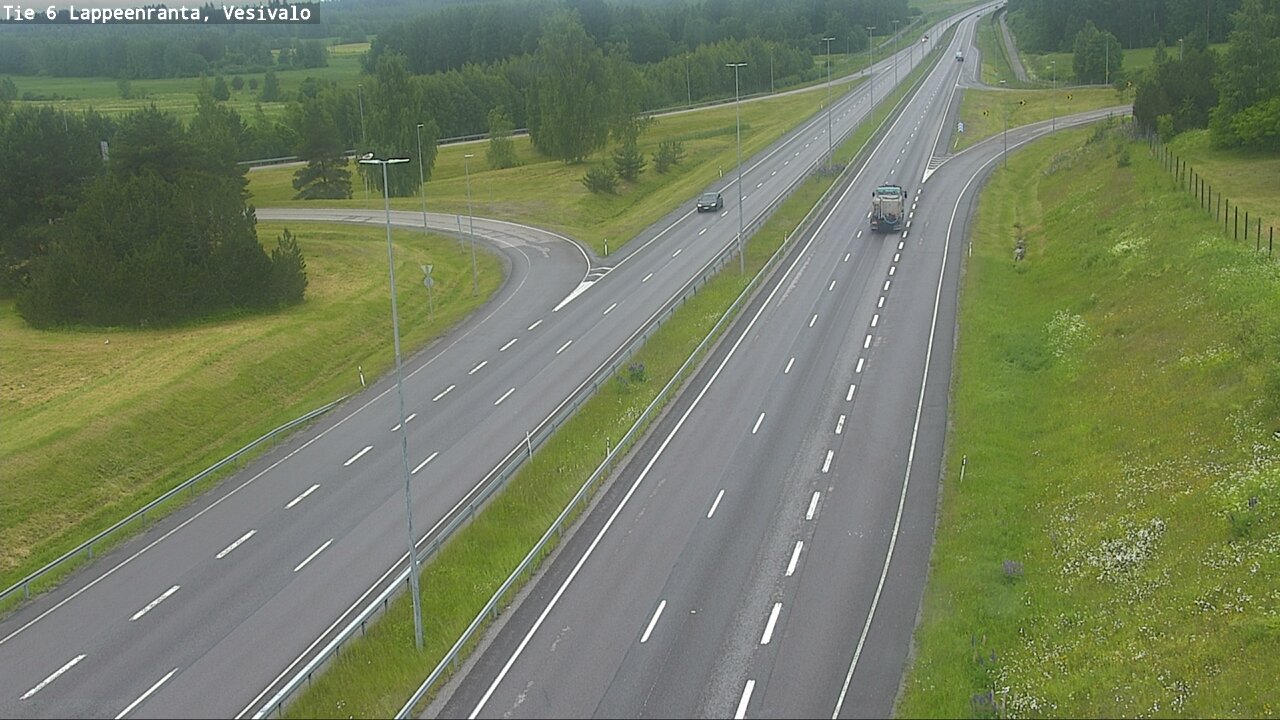 Weather Camera Image Väg 6 Villmanstrand, Vesivalo, Lappeenranta, Etelä-Karjala