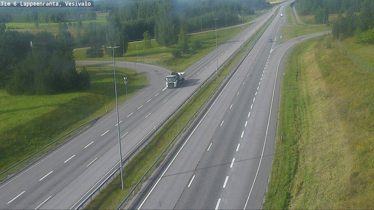 Weather Camera Image Road 6 Lappeenranta, Vesivalo, Lappeenranta, Etelä-Karjala