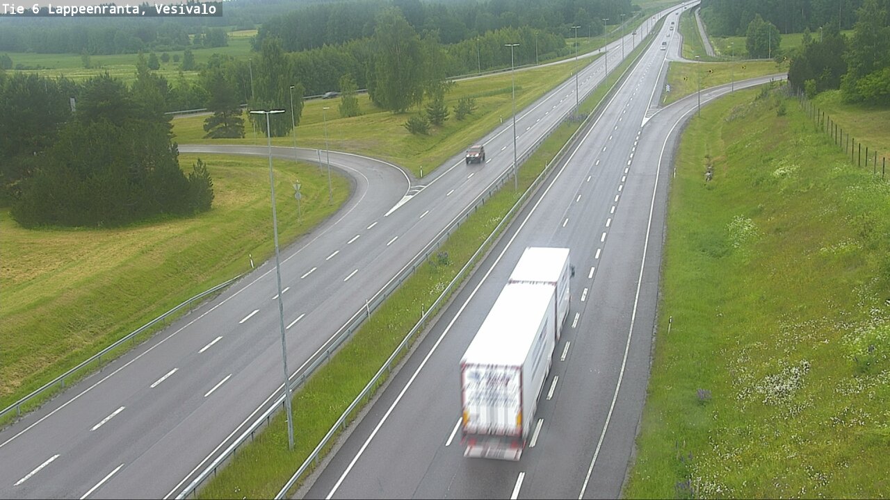 Weather Camera Image Väg 6 Villmanstrand, Vesivalo, Lappeenranta, Etelä-Karjala