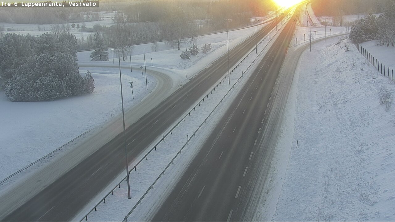 Weather Camera Image Road 6 Lappeenranta, Vesivalo, Lappeenranta, Etelä-Karjala