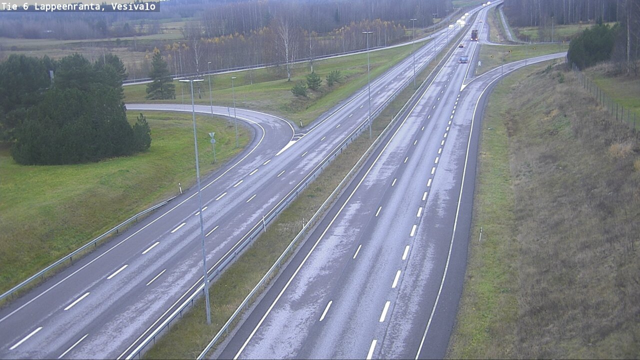 Weather Camera Image Road 6 Lappeenranta, Vesivalo, Lappeenranta, Etelä-Karjala
