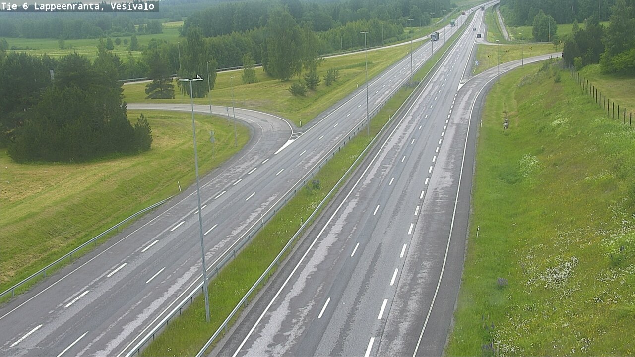Weather Camera Image Väg 6 Villmanstrand, Vesivalo, Lappeenranta, Etelä-Karjala