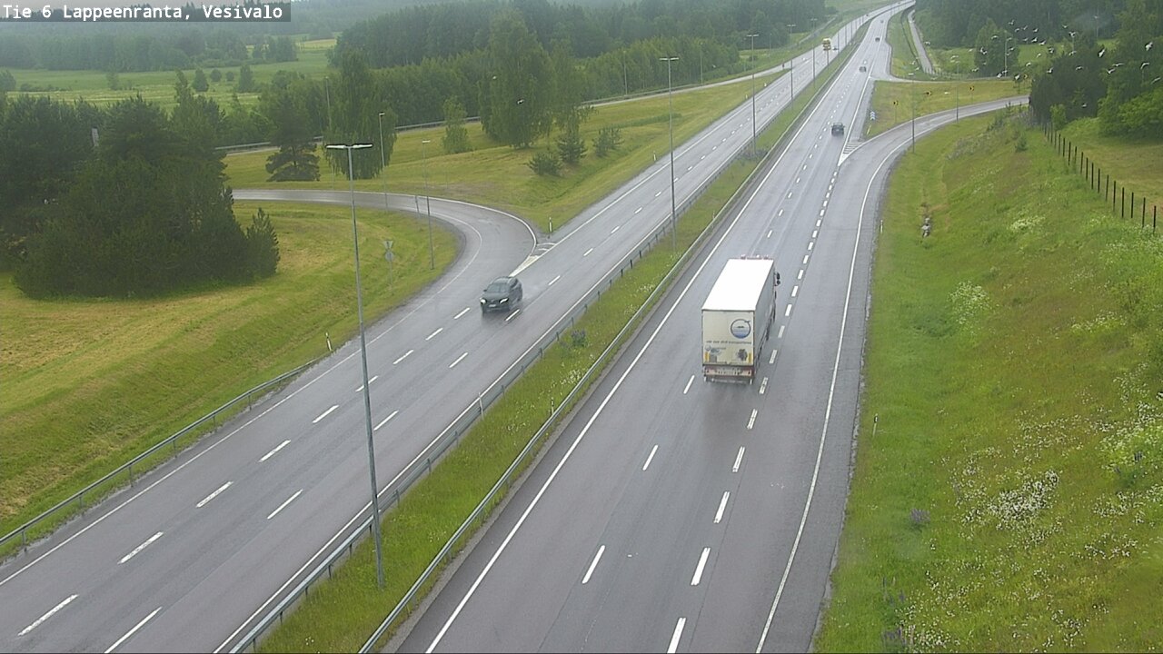 Weather Camera Image Väg 6 Villmanstrand, Vesivalo, Lappeenranta, Etelä-Karjala