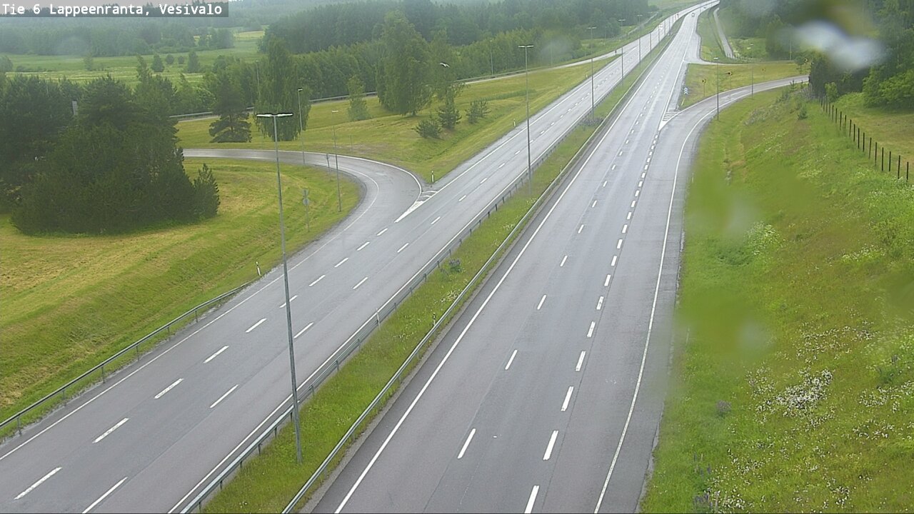Weather Camera Image Väg 6 Villmanstrand, Vesivalo, Lappeenranta, Etelä-Karjala
