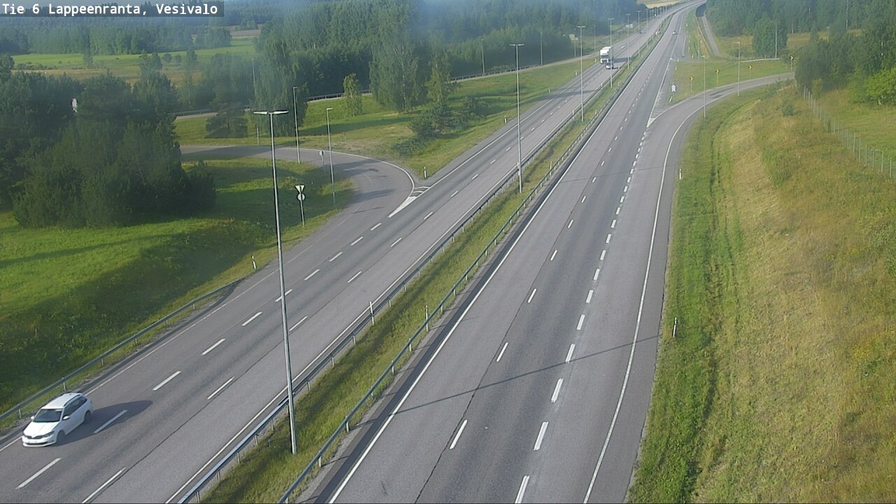 Weather Camera Image Road 6 Lappeenranta, Vesivalo, Lappeenranta, Etelä-Karjala