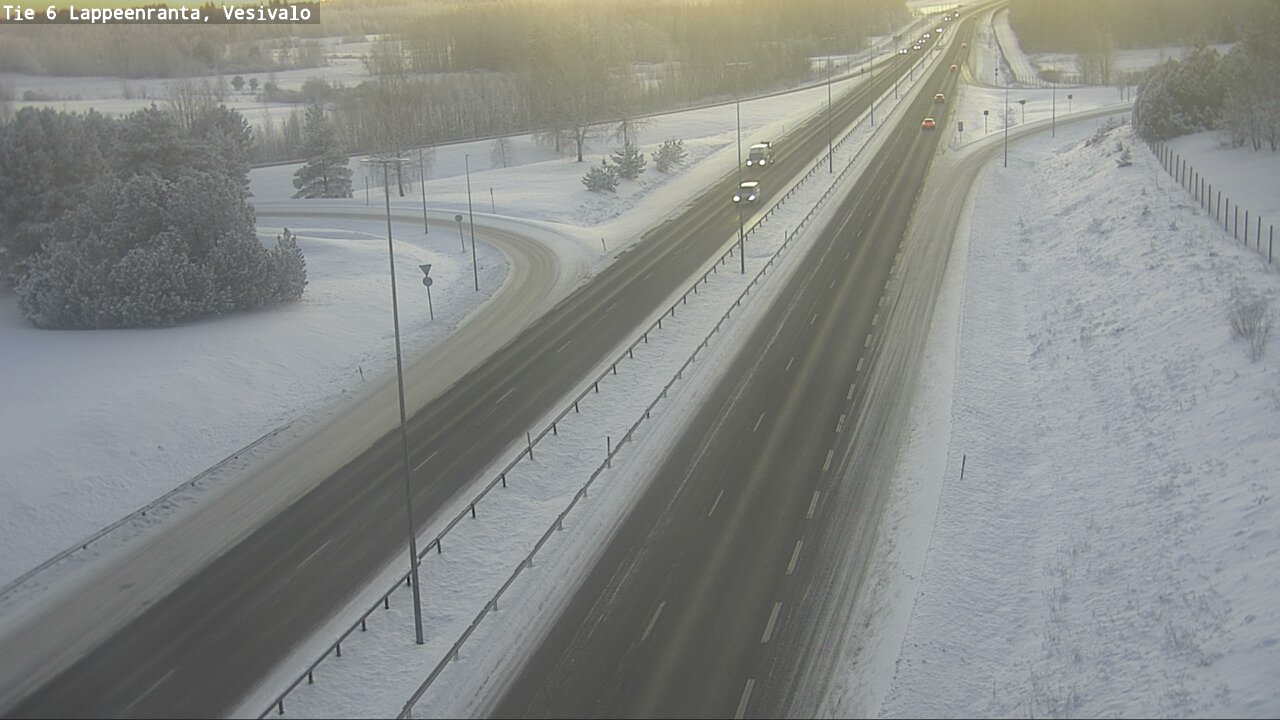 Weather Camera Image Road 6 Lappeenranta, Vesivalo, Lappeenranta, Etelä-Karjala