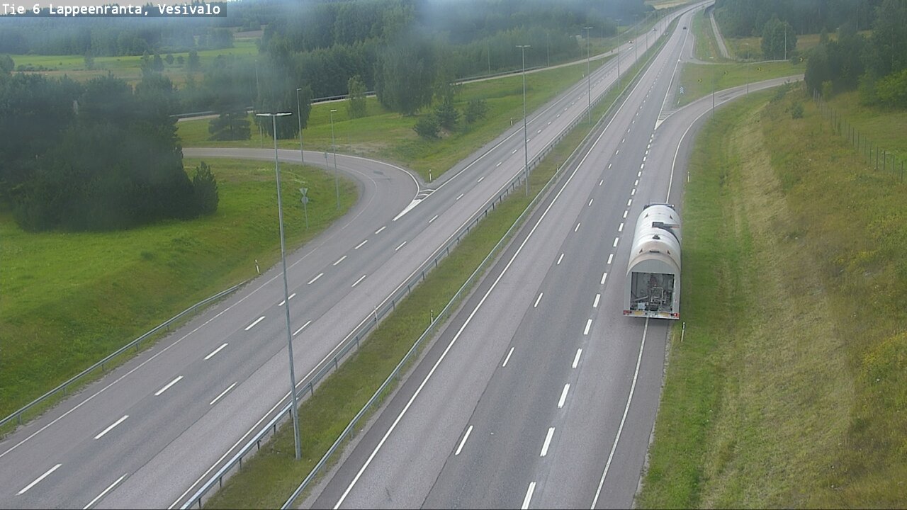 Weather Camera Image Road 6 Lappeenranta, Vesivalo, Lappeenranta, Etelä-Karjala
