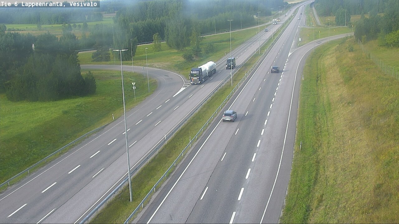 Weather Camera Image Road 6 Lappeenranta, Vesivalo, Lappeenranta, Etelä-Karjala