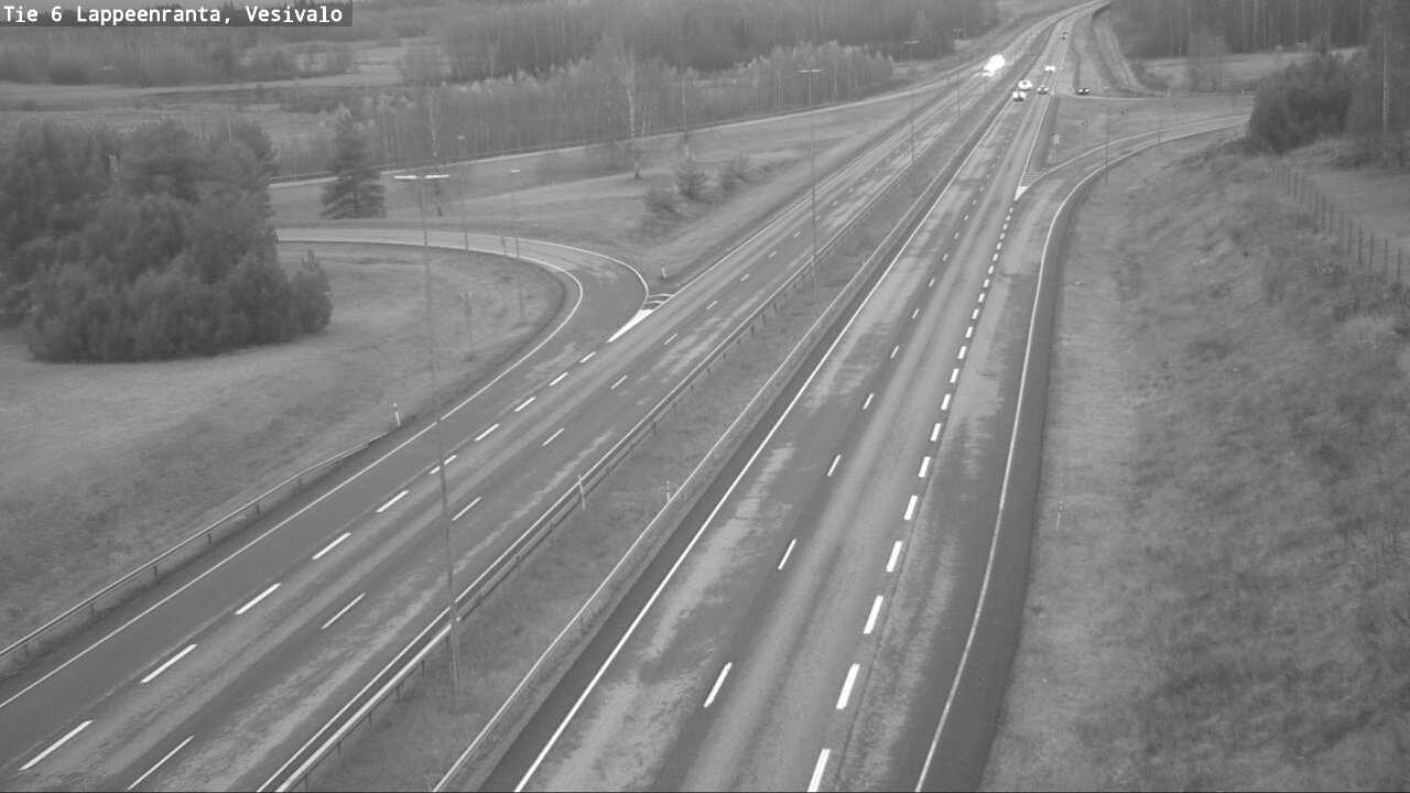 Weather Camera Image Road 6 Lappeenranta, Vesivalo, Lappeenranta, Etelä-Karjala