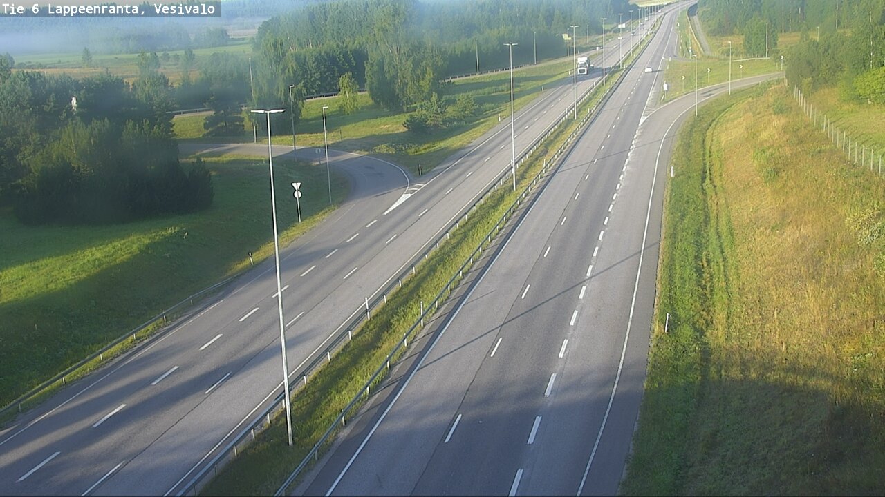 Weather Camera Image Road 6 Lappeenranta, Vesivalo, Lappeenranta, Etelä-Karjala