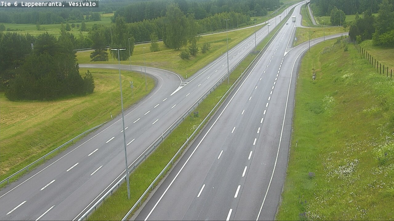 Weather Camera Image Väg 6 Villmanstrand, Vesivalo, Lappeenranta, Etelä-Karjala