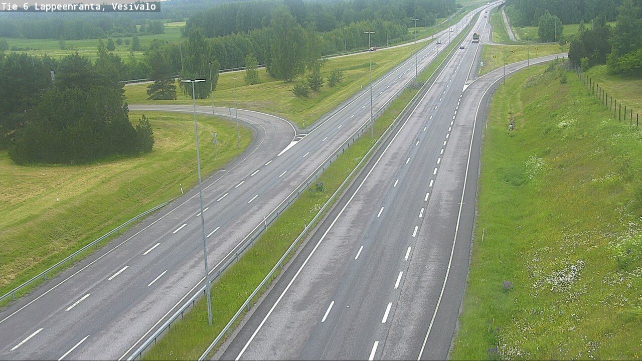 Weather Camera Image Väg 6 Villmanstrand, Vesivalo, Lappeenranta, Etelä-Karjala