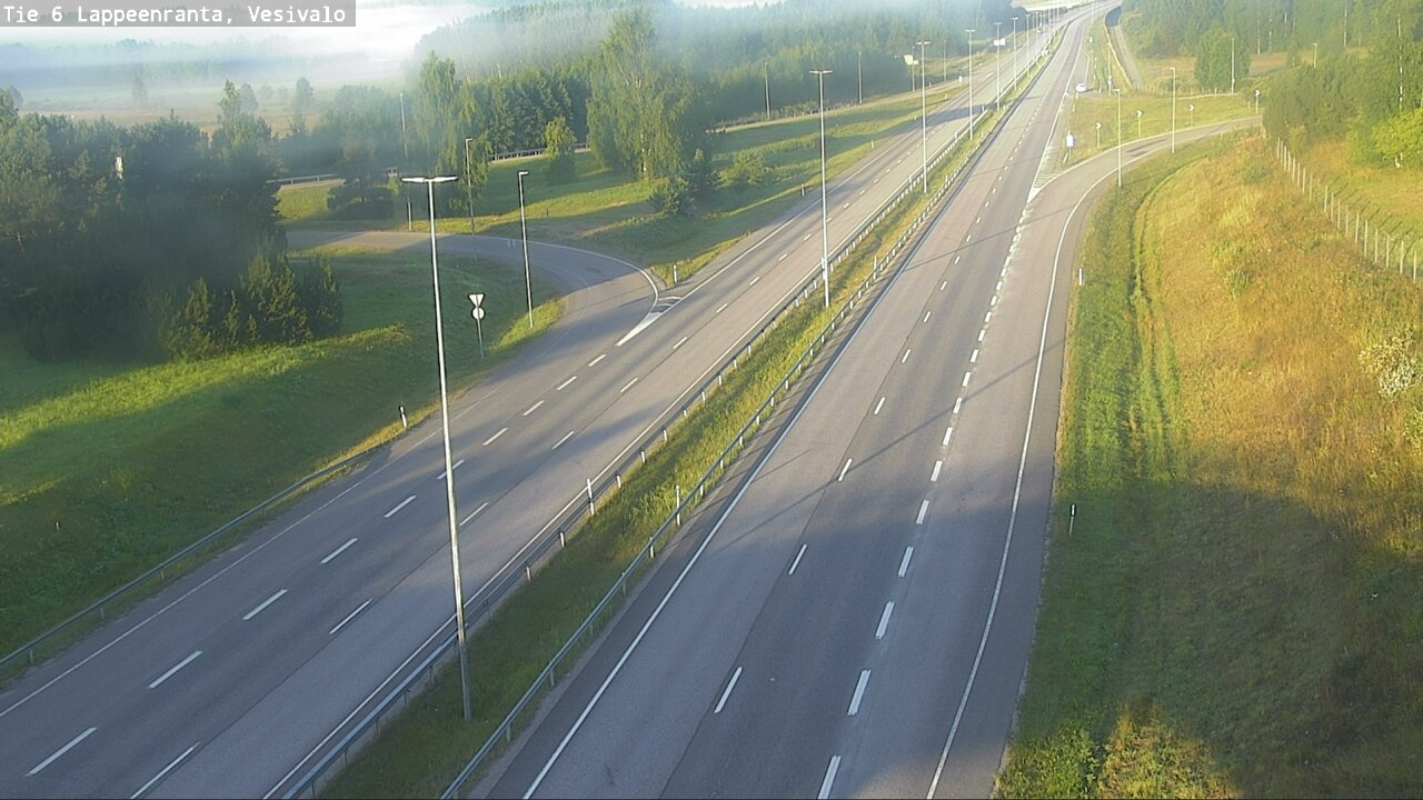 Weather Camera Image Road 6 Lappeenranta, Vesivalo, Lappeenranta, Etelä-Karjala