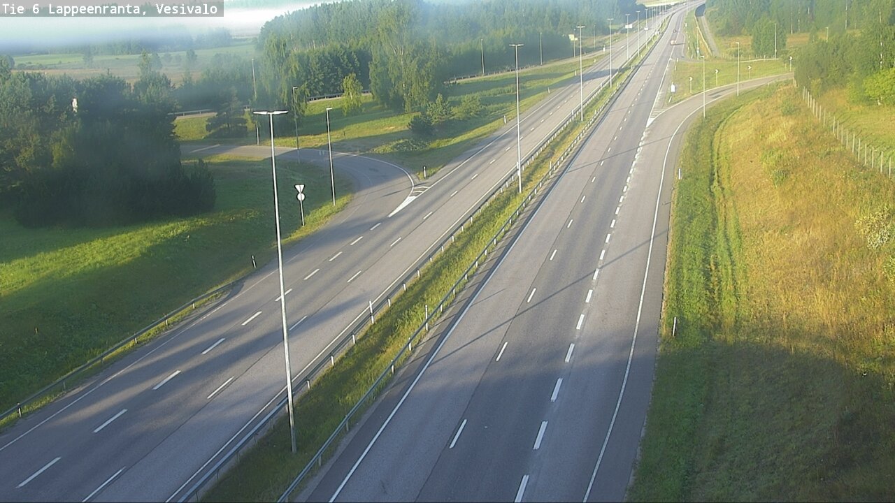 Weather Camera Image Road 6 Lappeenranta, Vesivalo, Lappeenranta, Etelä-Karjala