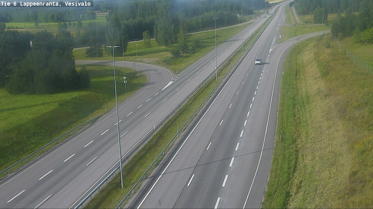 Weather Camera Image Road 6 Lappeenranta, Vesivalo, Lappeenranta, Etelä-Karjala