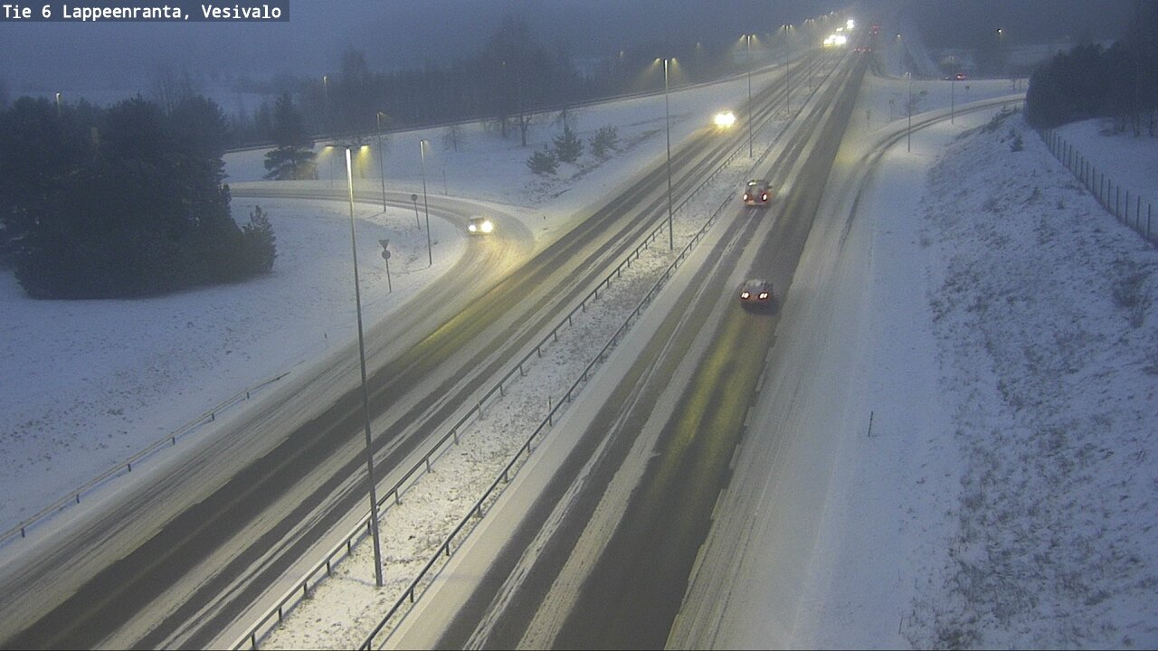 Weather Camera Image Väg 6 Villmanstrand, Vesivalo, Lappeenranta, Etelä-Karjala
