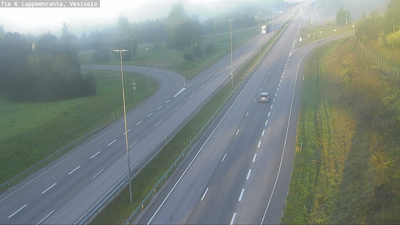 Weather Camera Image Road 6 Lappeenranta, Vesivalo, Lappeenranta, Etelä-Karjala