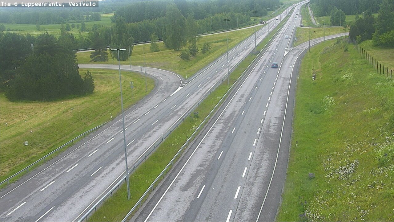 Weather Camera Image Väg 6 Villmanstrand, Vesivalo, Lappeenranta, Etelä-Karjala
