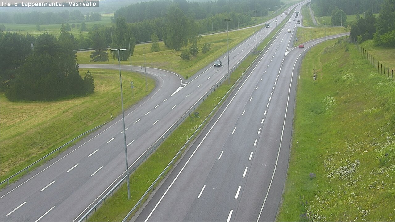 Weather Camera Image Väg 6 Villmanstrand, Vesivalo, Lappeenranta, Etelä-Karjala