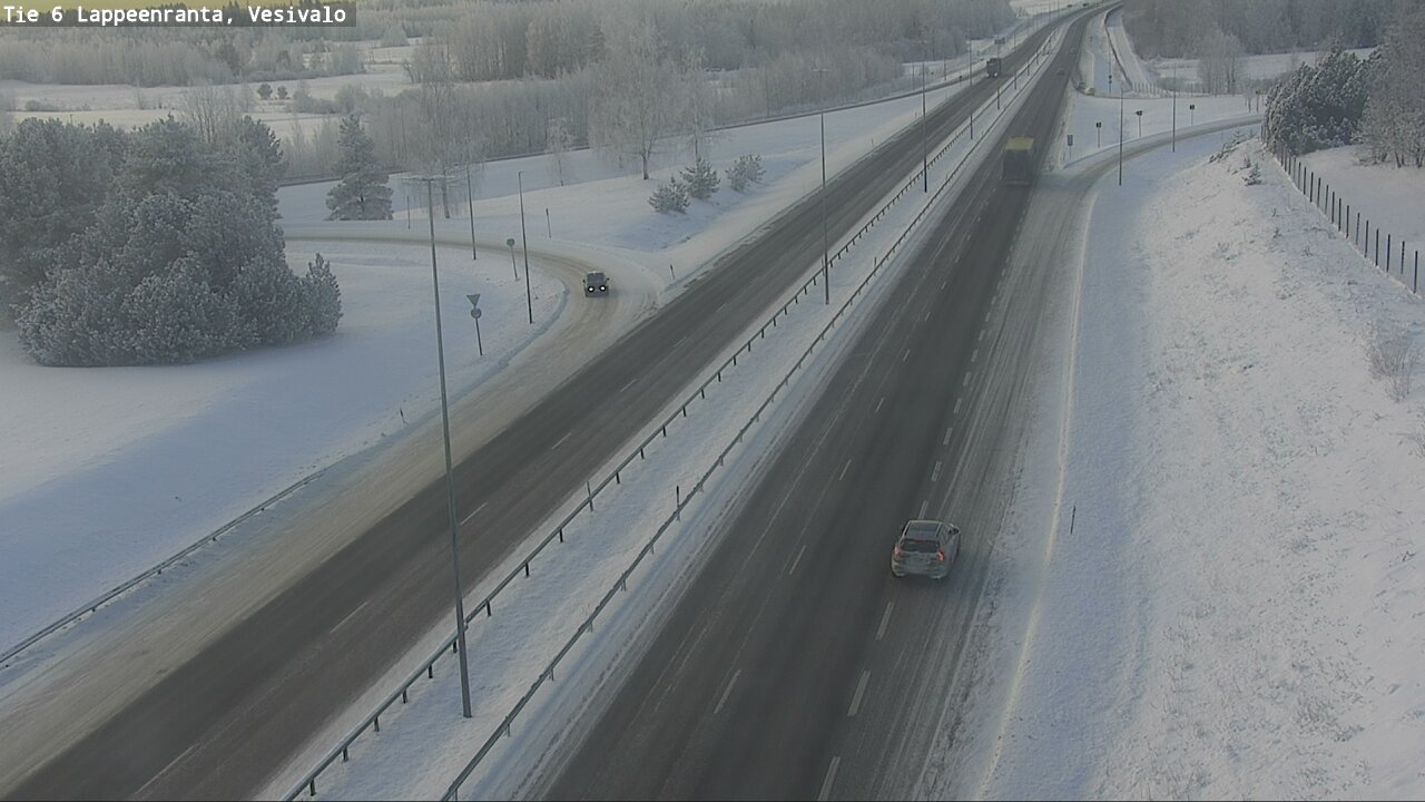 Weather Camera Image Road 6 Lappeenranta, Vesivalo, Lappeenranta, Etelä-Karjala