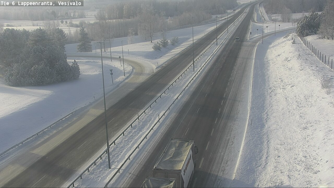Weather Camera Image Road 6 Lappeenranta, Vesivalo, Lappeenranta, Etelä-Karjala