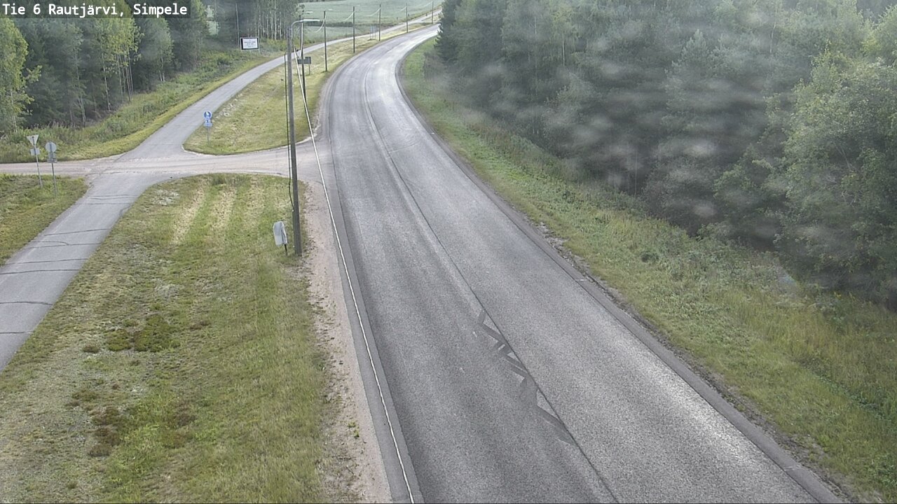Weather Camera Image Väg 6 Rautjärvi, Simpele, Rautjärvi, Etelä-Karjala