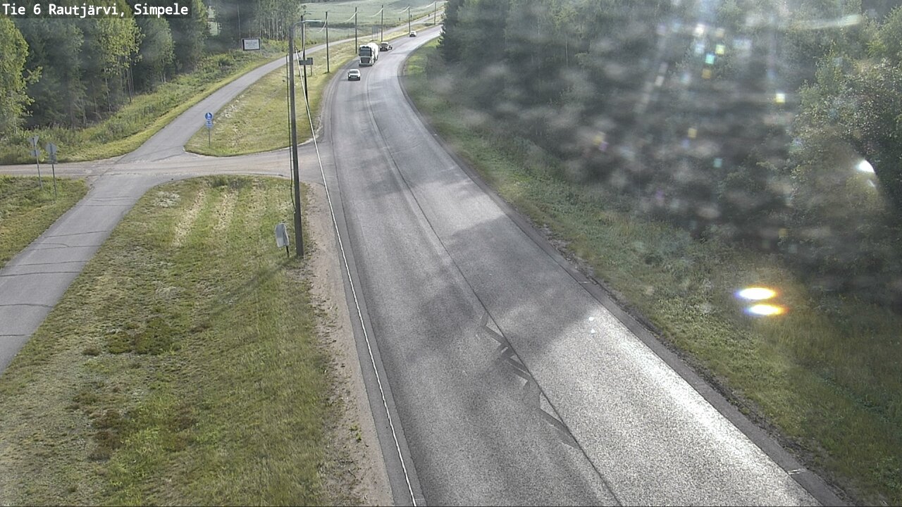 Weather Camera Image Väg 6 Rautjärvi, Simpele, Rautjärvi, Etelä-Karjala