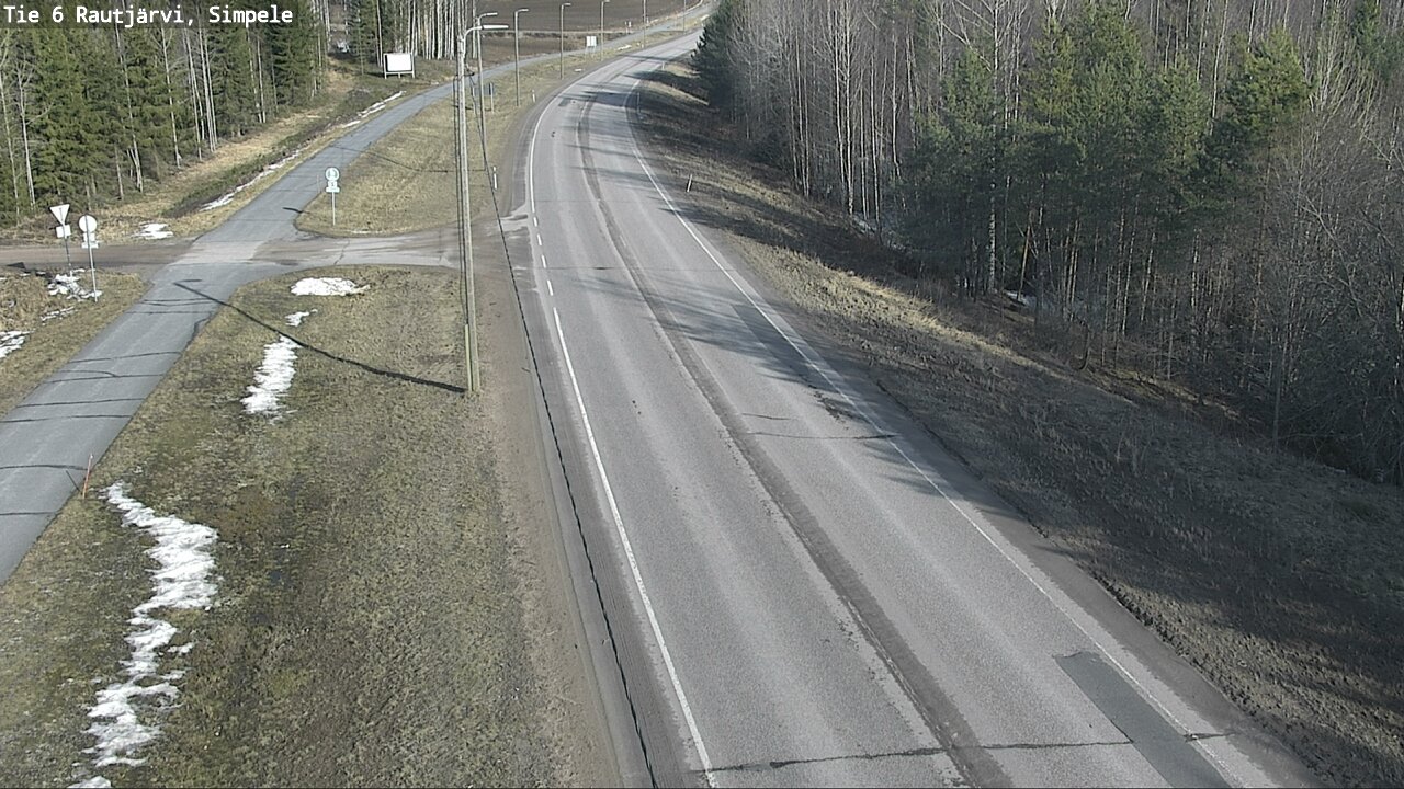 Weather Camera Image Road 6 Rautjärvi, Simpele, Rautjärvi, Etelä-Karjala