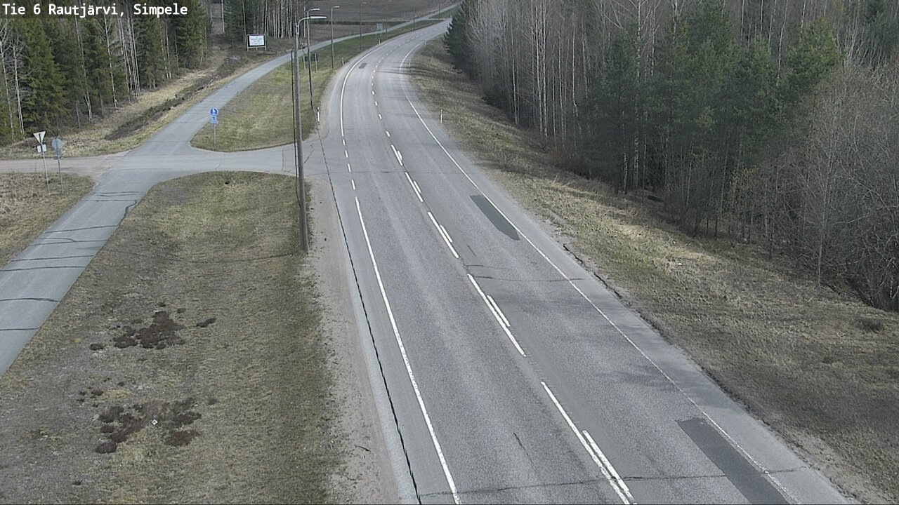 Weather Camera Image Road 6 Rautjärvi, Simpele, Rautjärvi, Etelä-Karjala