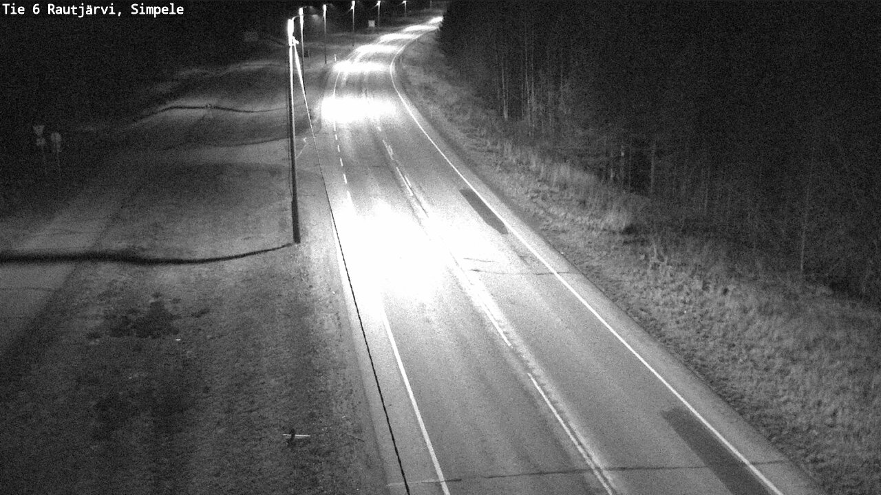 Weather Camera Image Väg 6 Rautjärvi, Simpele, Rautjärvi, Etelä-Karjala
