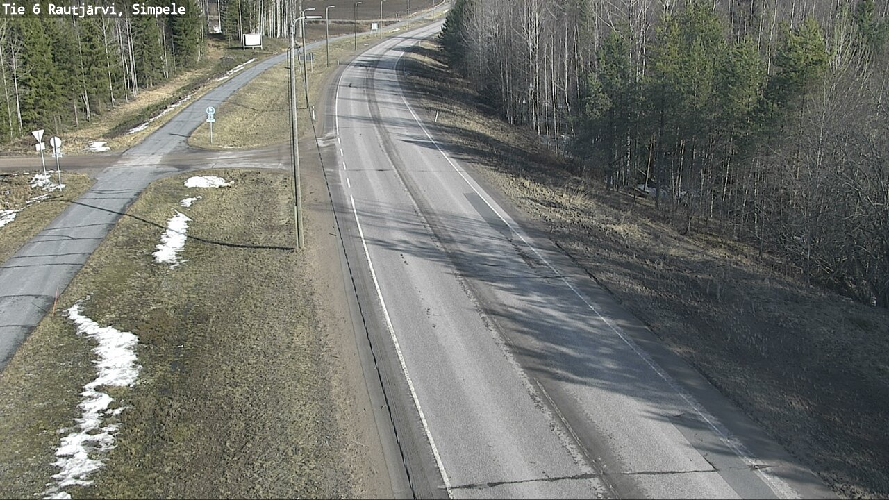 Weather Camera Image Väg 6 Rautjärvi, Simpele, Rautjärvi, Etelä-Karjala