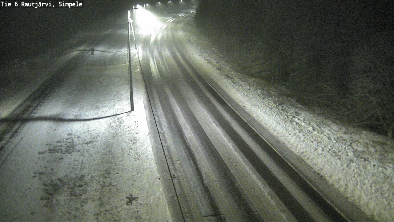 Weather Camera Image Road 6 Rautjärvi, Simpele, Rautjärvi, Etelä-Karjala