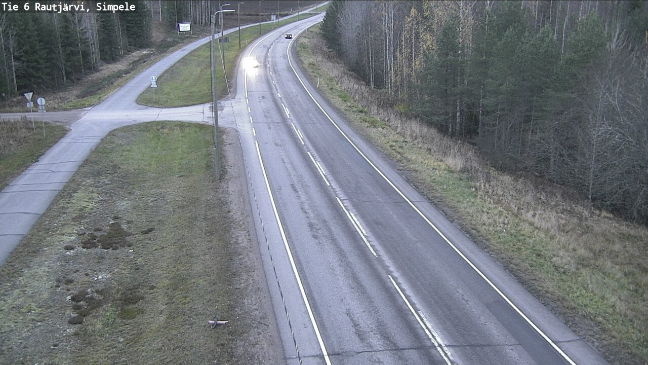 Weather Camera Image Road 6 Rautjärvi, Simpele, Rautjärvi, Etelä-Karjala