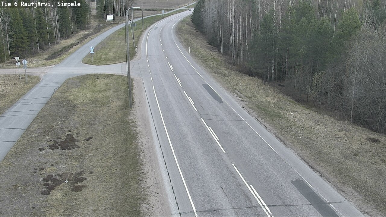 Weather Camera Image Road 6 Rautjärvi, Simpele, Rautjärvi, Etelä-Karjala