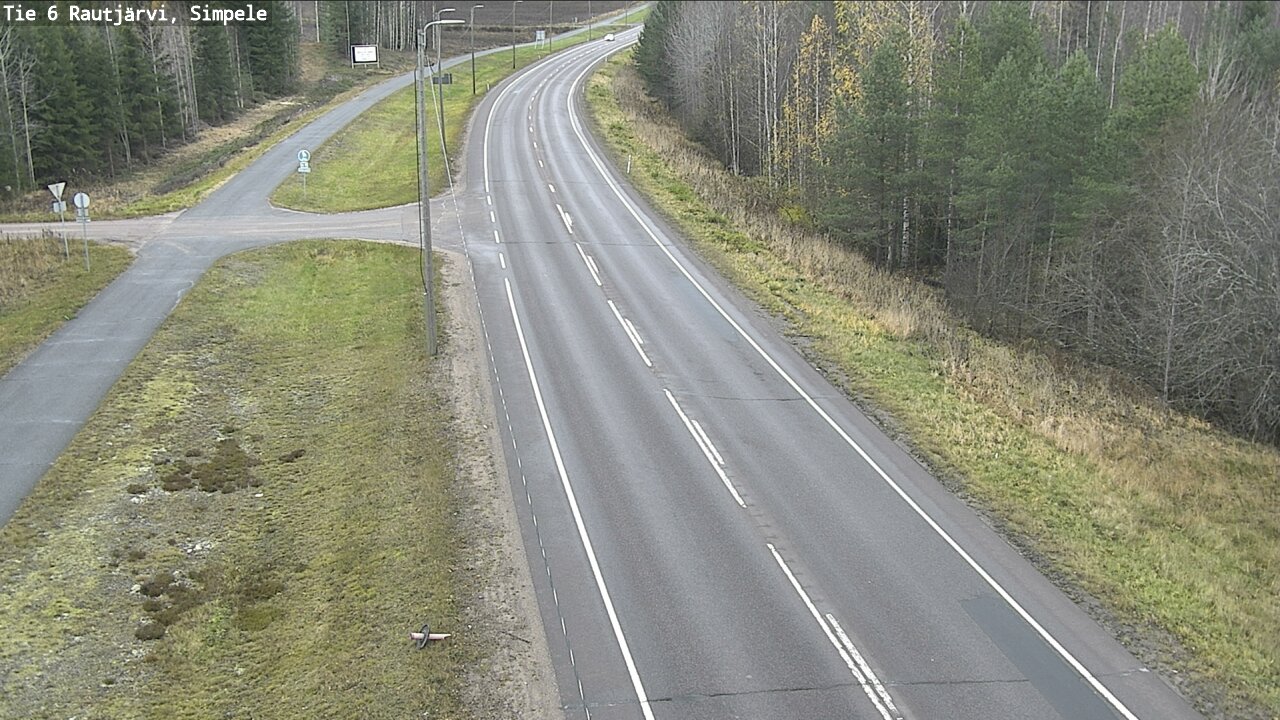 Weather Camera Image Road 6 Rautjärvi, Simpele, Rautjärvi, Etelä-Karjala