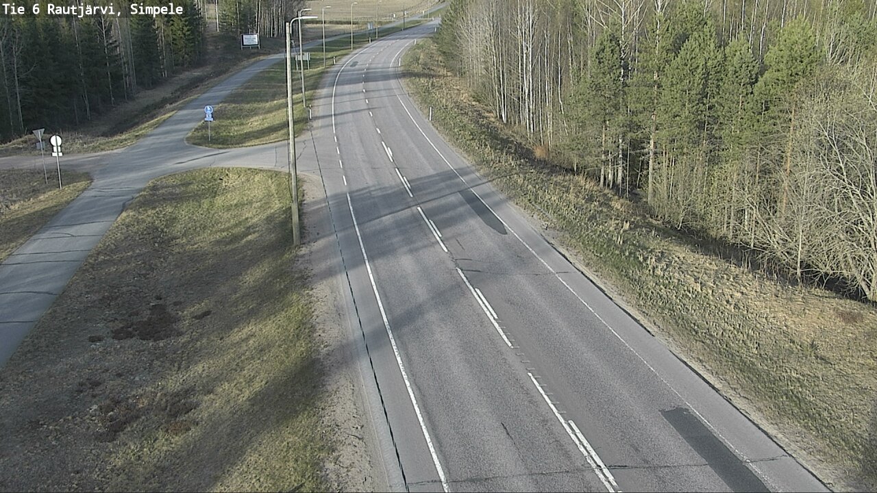Weather Camera Image Road 6 Rautjärvi, Simpele, Rautjärvi, Etelä-Karjala