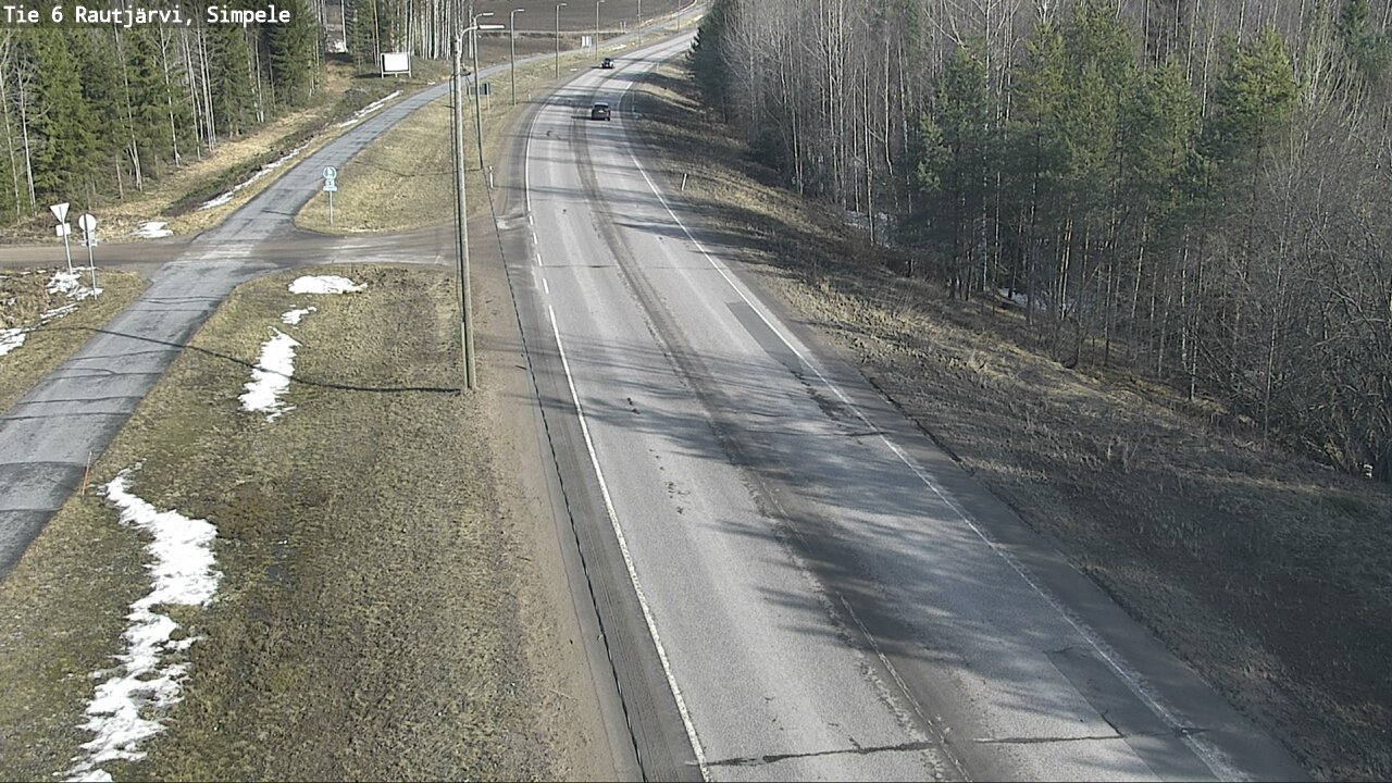 Weather Camera Image Väg 6 Rautjärvi, Simpele, Rautjärvi, Etelä-Karjala