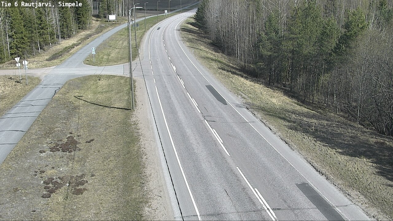 Weather Camera Image Road 6 Rautjärvi, Simpele, Rautjärvi, Etelä-Karjala