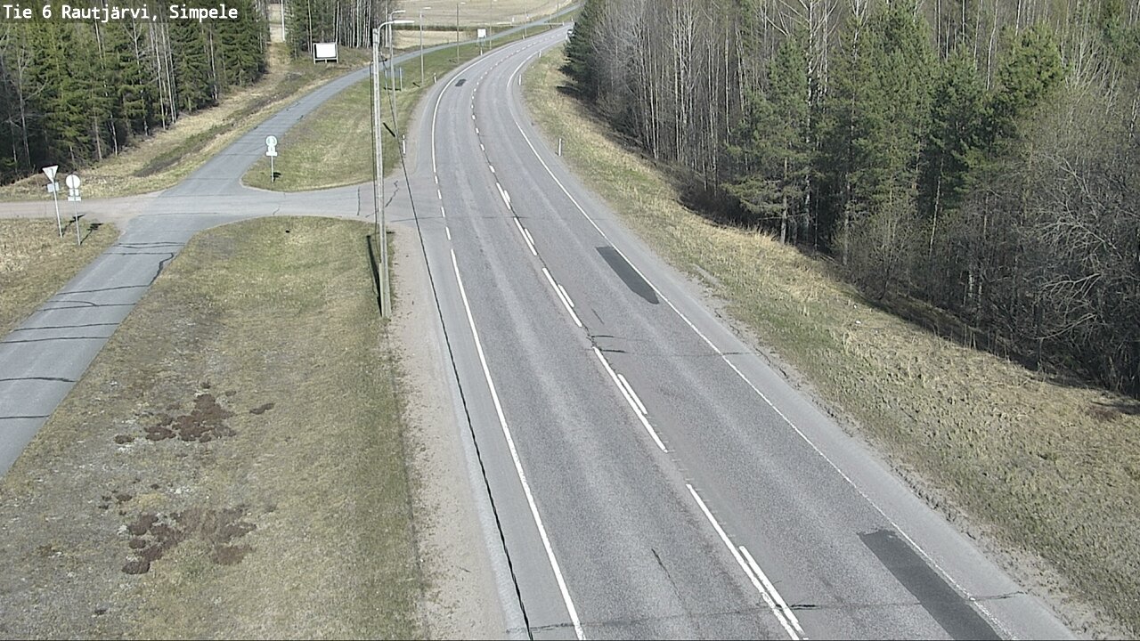 Weather Camera Image Road 6 Rautjärvi, Simpele, Rautjärvi, Etelä-Karjala