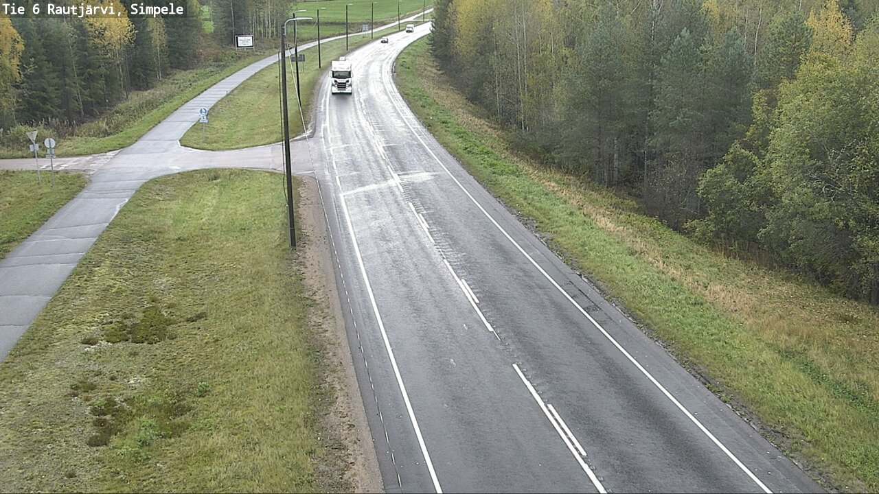 Weather Camera Image Väg 6 Rautjärvi, Simpele, Rautjärvi, Etelä-Karjala