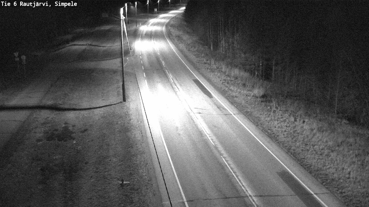 Weather Camera Image Väg 6 Rautjärvi, Simpele, Rautjärvi, Etelä-Karjala