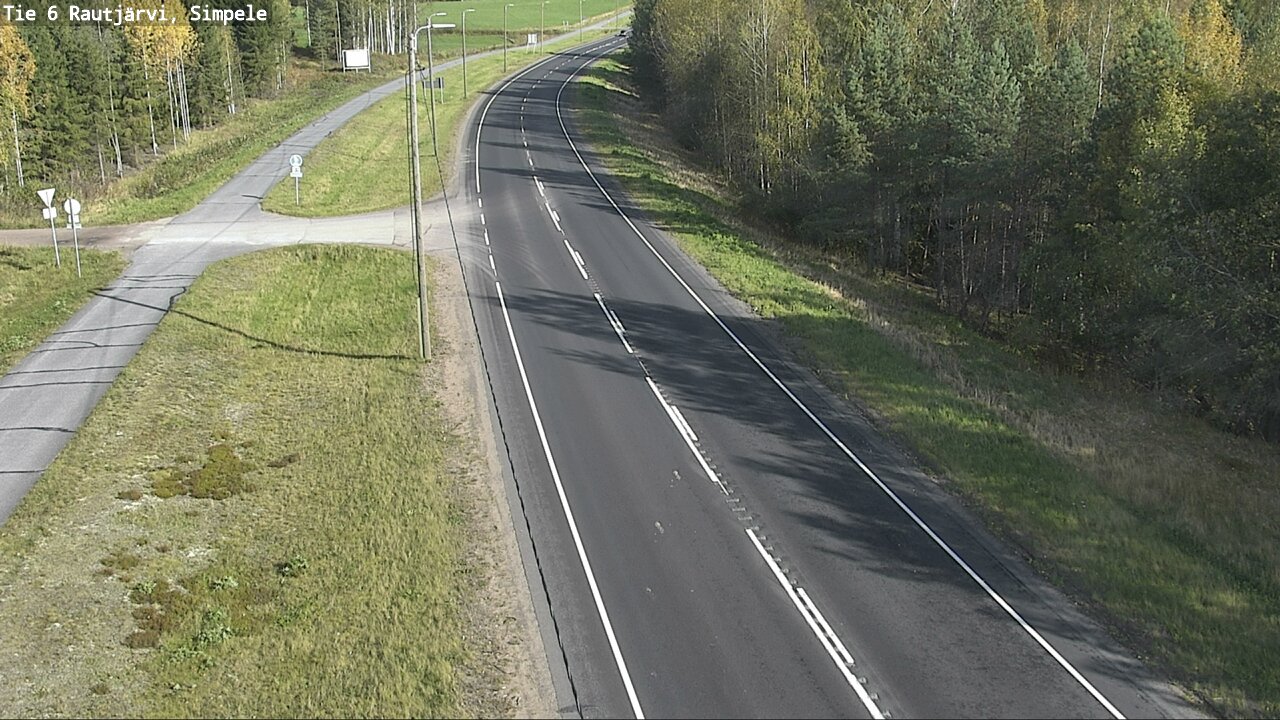 Weather Camera Image Väg 6 Rautjärvi, Simpele, Rautjärvi, Etelä-Karjala