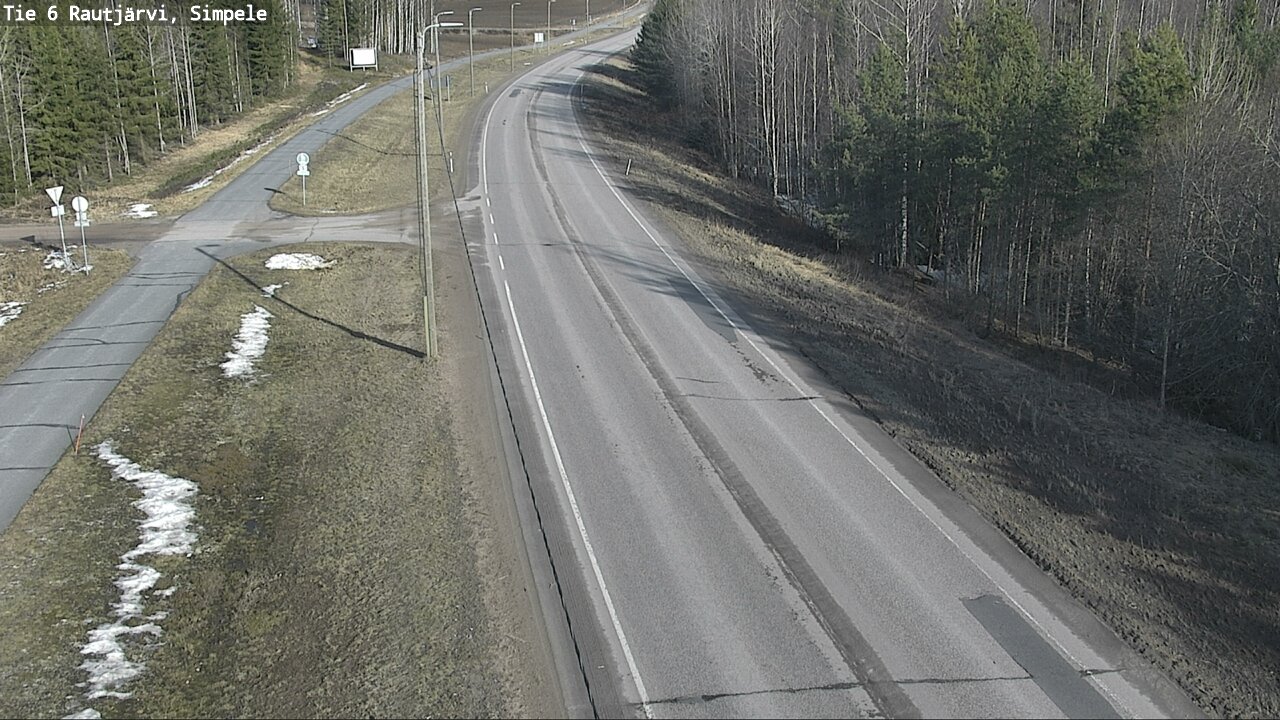 Weather Camera Image Road 6 Rautjärvi, Simpele, Rautjärvi, Etelä-Karjala