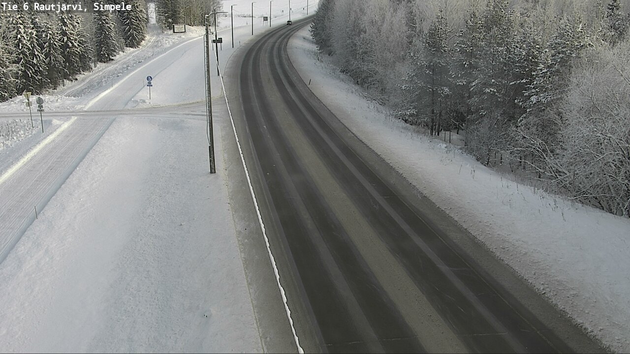 Weather Camera Image Road 6 Rautjärvi, Simpele, Rautjärvi, Etelä-Karjala