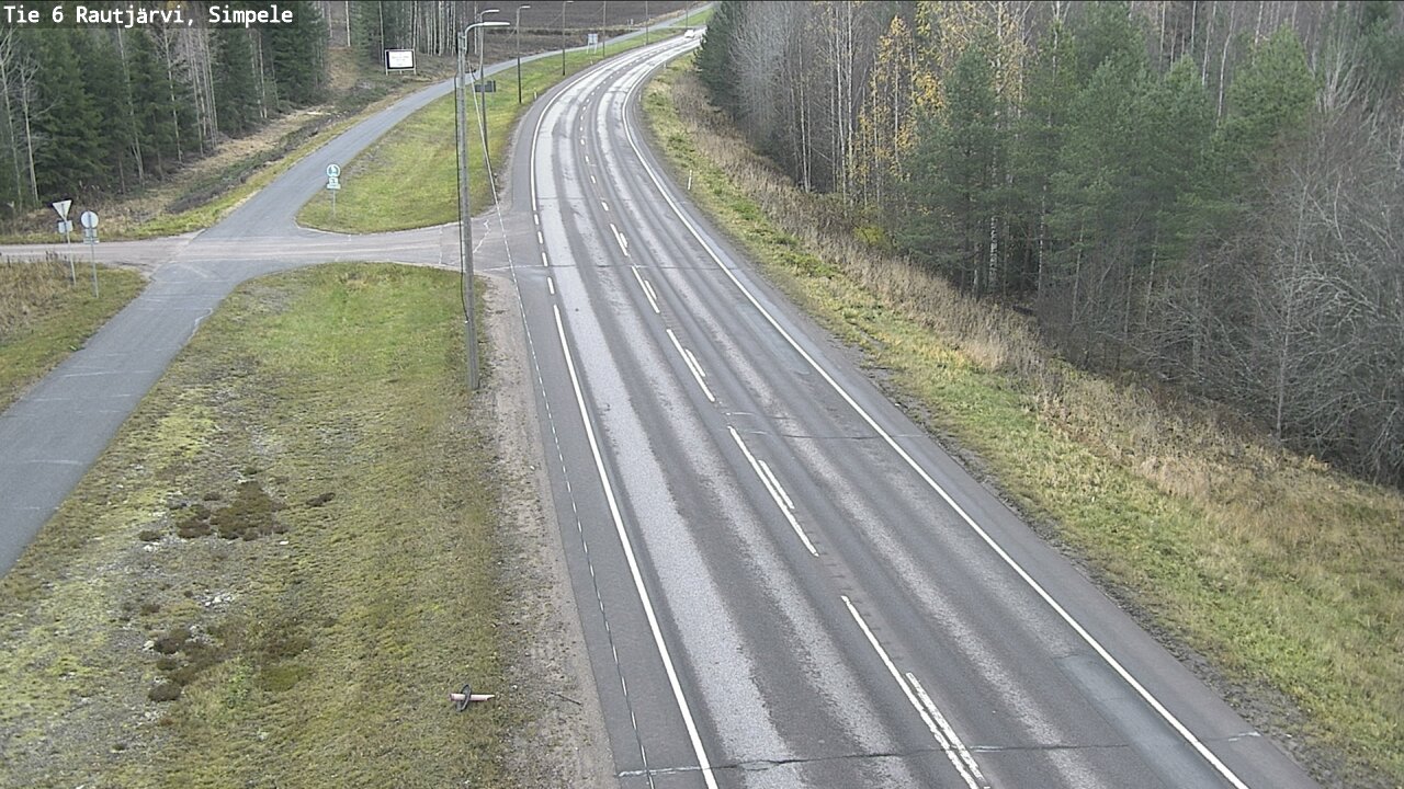 Weather Camera Image Road 6 Rautjärvi, Simpele, Rautjärvi, Etelä-Karjala
