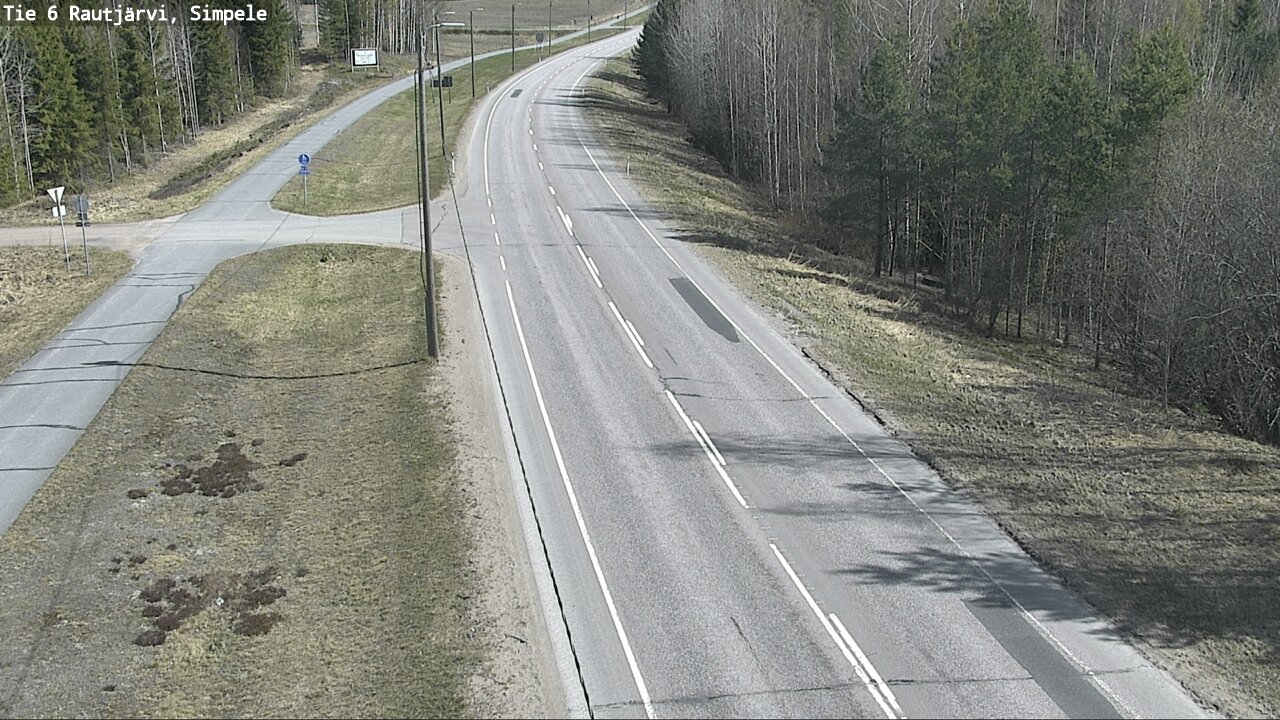 Weather Camera Image Road 6 Rautjärvi, Simpele, Rautjärvi, Etelä-Karjala