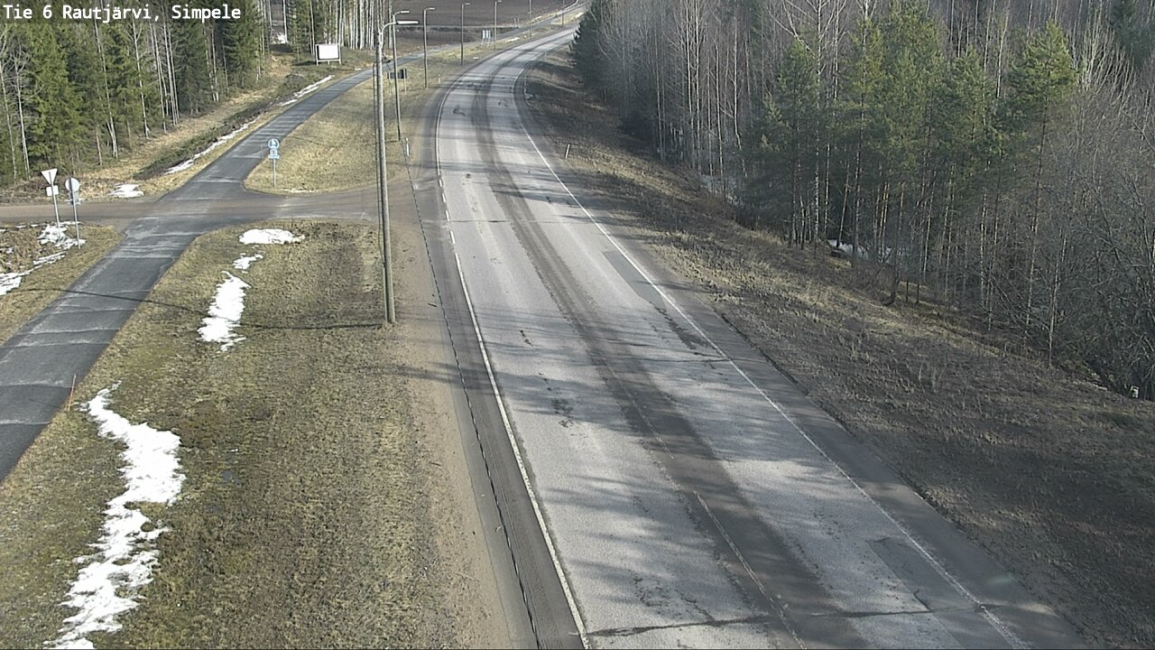 Weather Camera Image Väg 6 Rautjärvi, Simpele, Rautjärvi, Etelä-Karjala