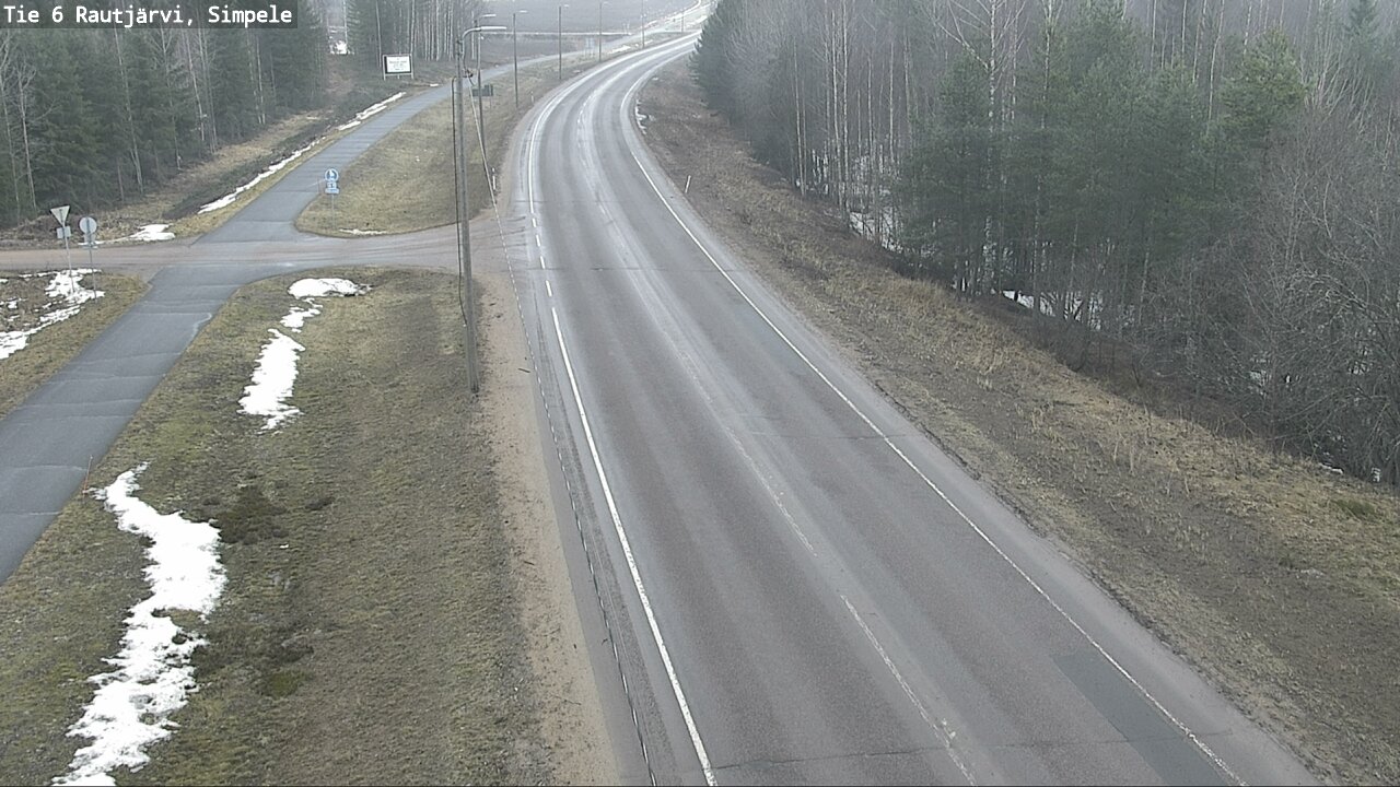 Weather Camera Image Väg 6 Rautjärvi, Simpele, Rautjärvi, Etelä-Karjala