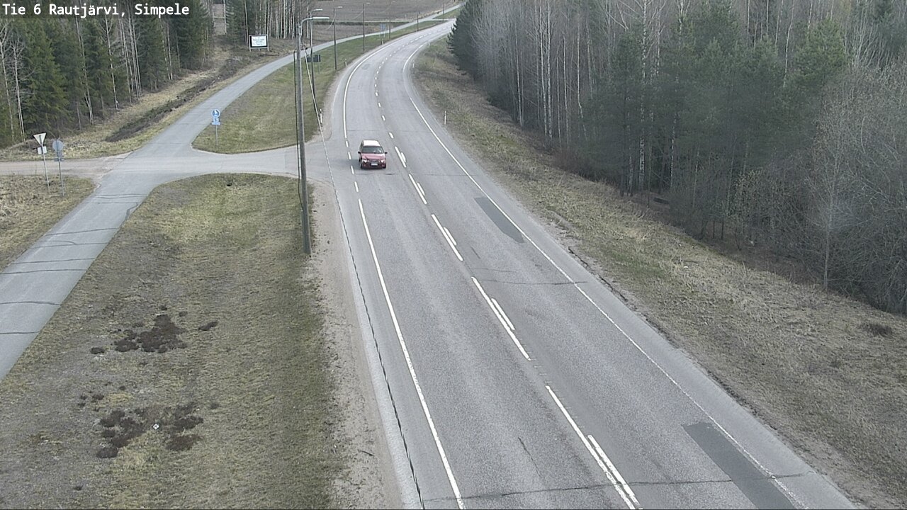 Weather Camera Image Road 6 Rautjärvi, Simpele, Rautjärvi, Etelä-Karjala